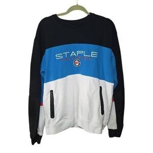 Staple World Renown Pigeon Brand Crewneck Sweatshirt Size 2XL Black White Blue
